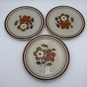 Vintage Dinner Plates in Garden Festival by Acsons Made in Japan Set of 3